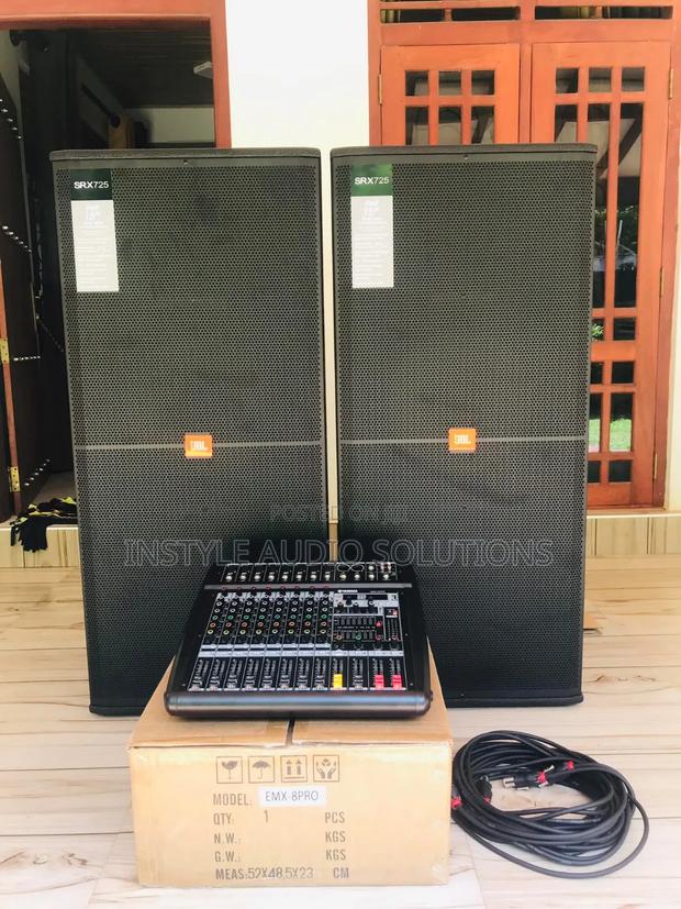 Full Set 12 Channels Powered Mixer - (2) 15" Full Range Sound System - main view
