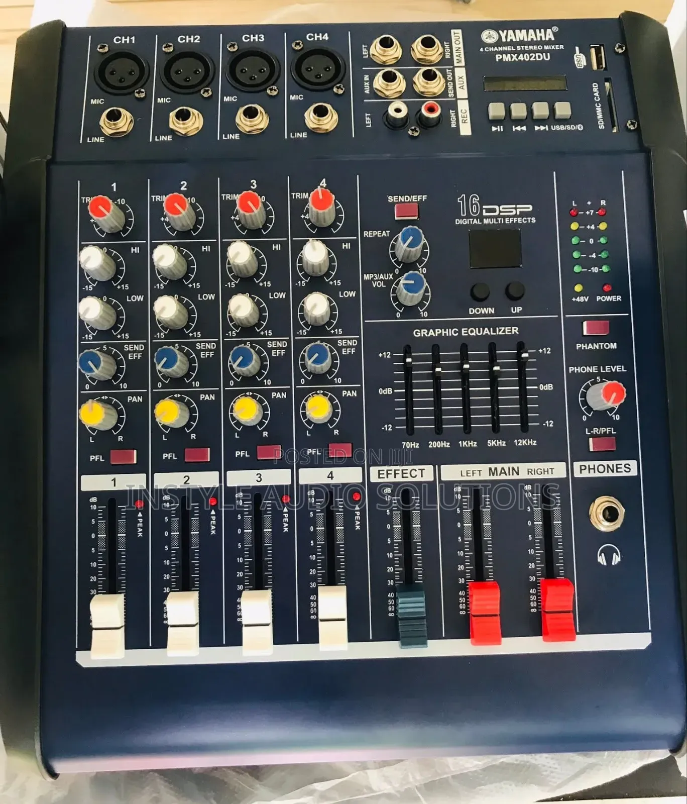 Yamaha 4 Channels Powered Mixer - Usb and Bluetooth Enabled 500w