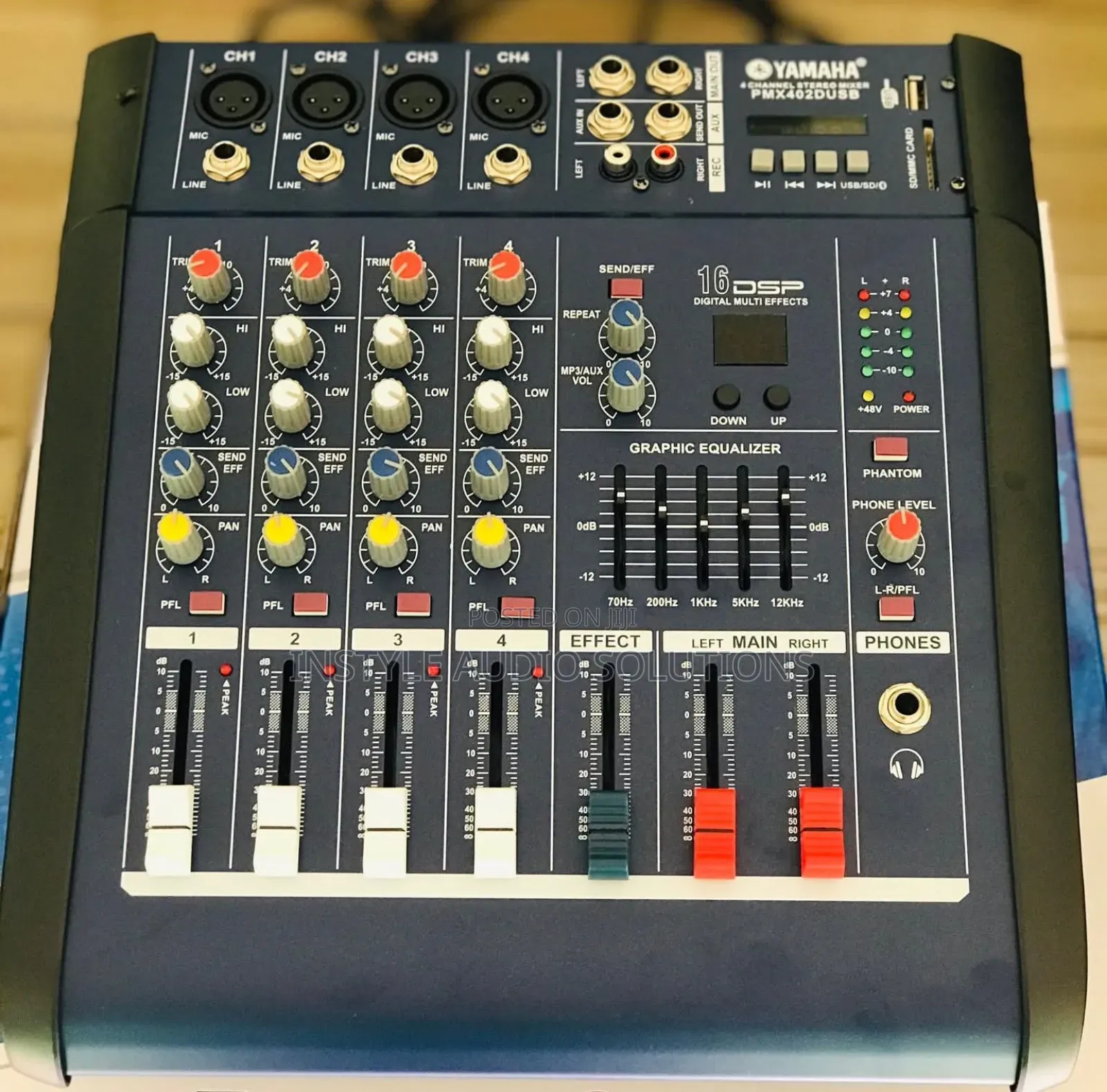 Yamaha 4 Channels Powered Mixer - Usb and Bluetooth Enabled 500w
