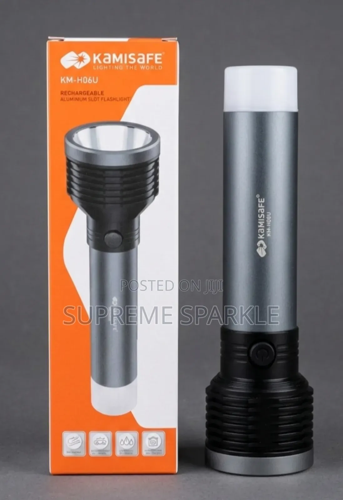 Kamisafe Km-H06u, Rechargeable Flashlight. Torch 3w