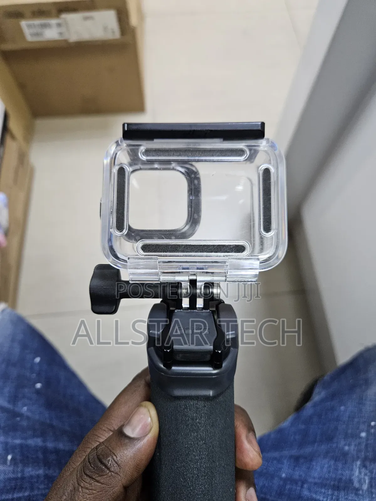 Gopro Handheld Tripod With Gopro Protective Underwater Housing.