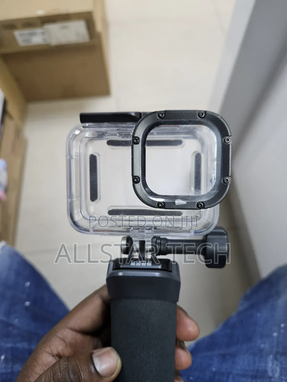 Gopro Handheld Tripod With Gopro Protective Underwater Housing.