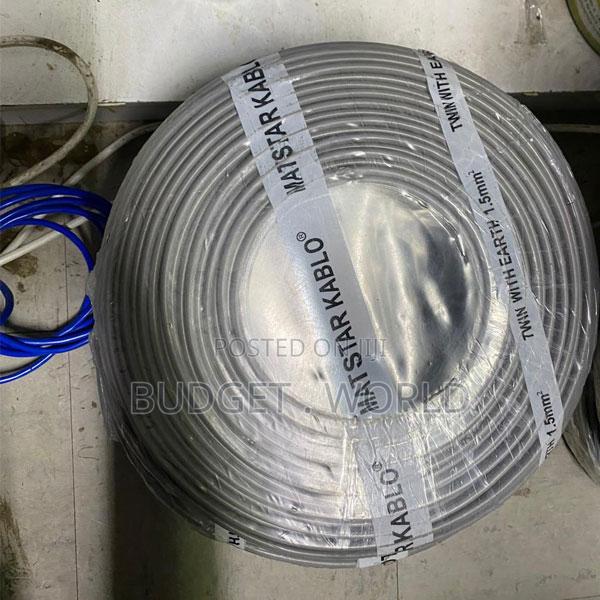 1.5mm Twin With Earth Flat PVC Electrical Cable 90m Roll for Lighting - main view
