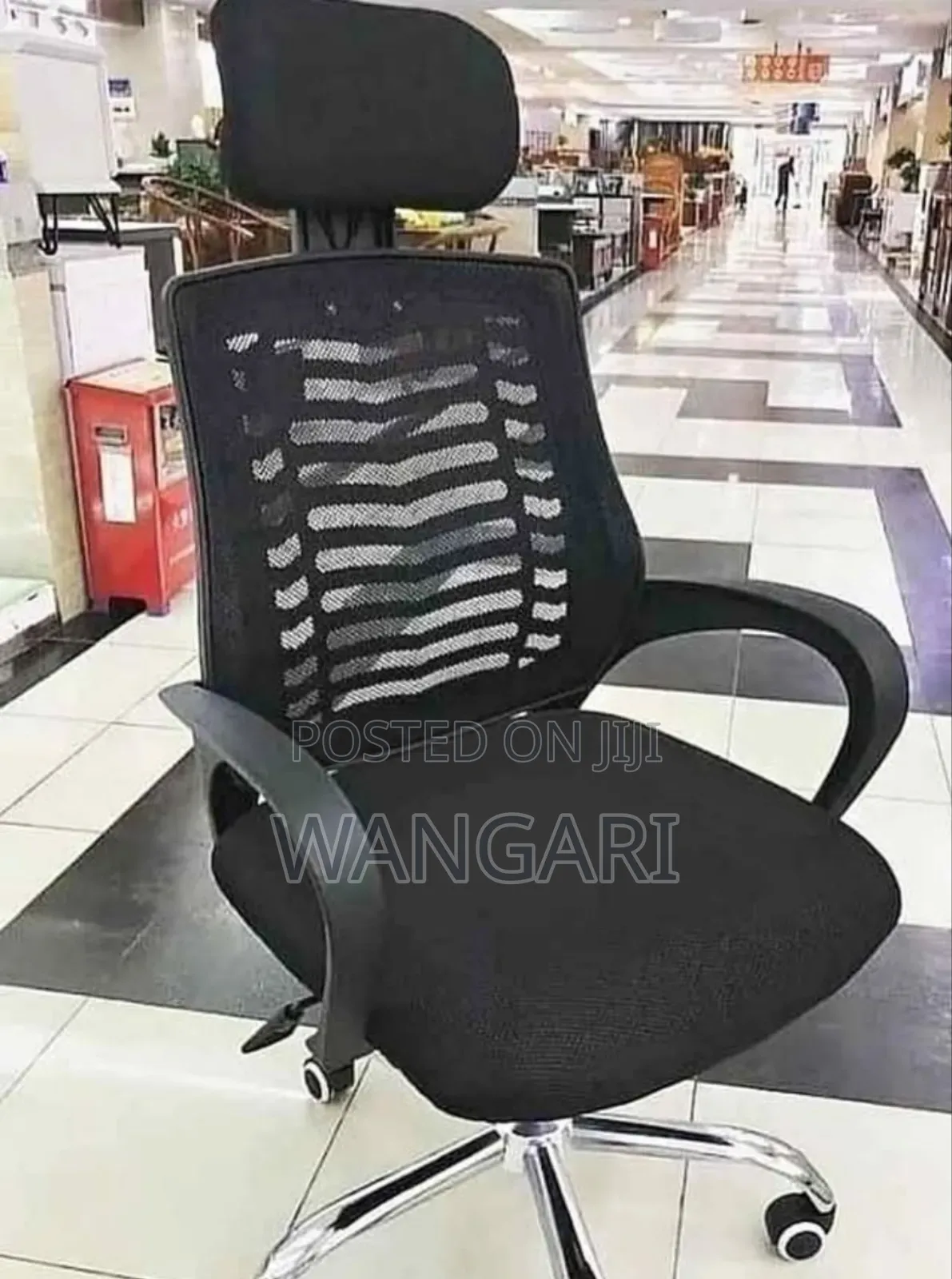 Brand New Office Chair With Headrest (Black Color)