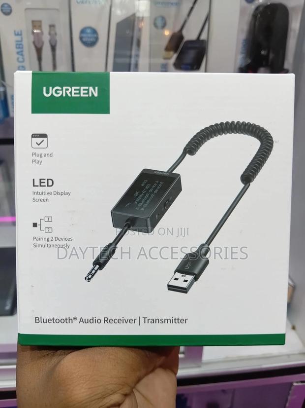Ugreen Usb to 3.5mm Bluetooth Transmitter Receiver Adapter - Black - thumbnail 3