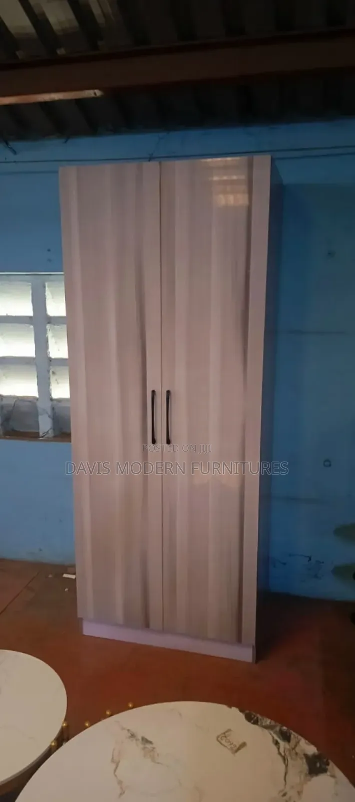 Wardrobe Brown Wooden Cabinets With Sliding Door