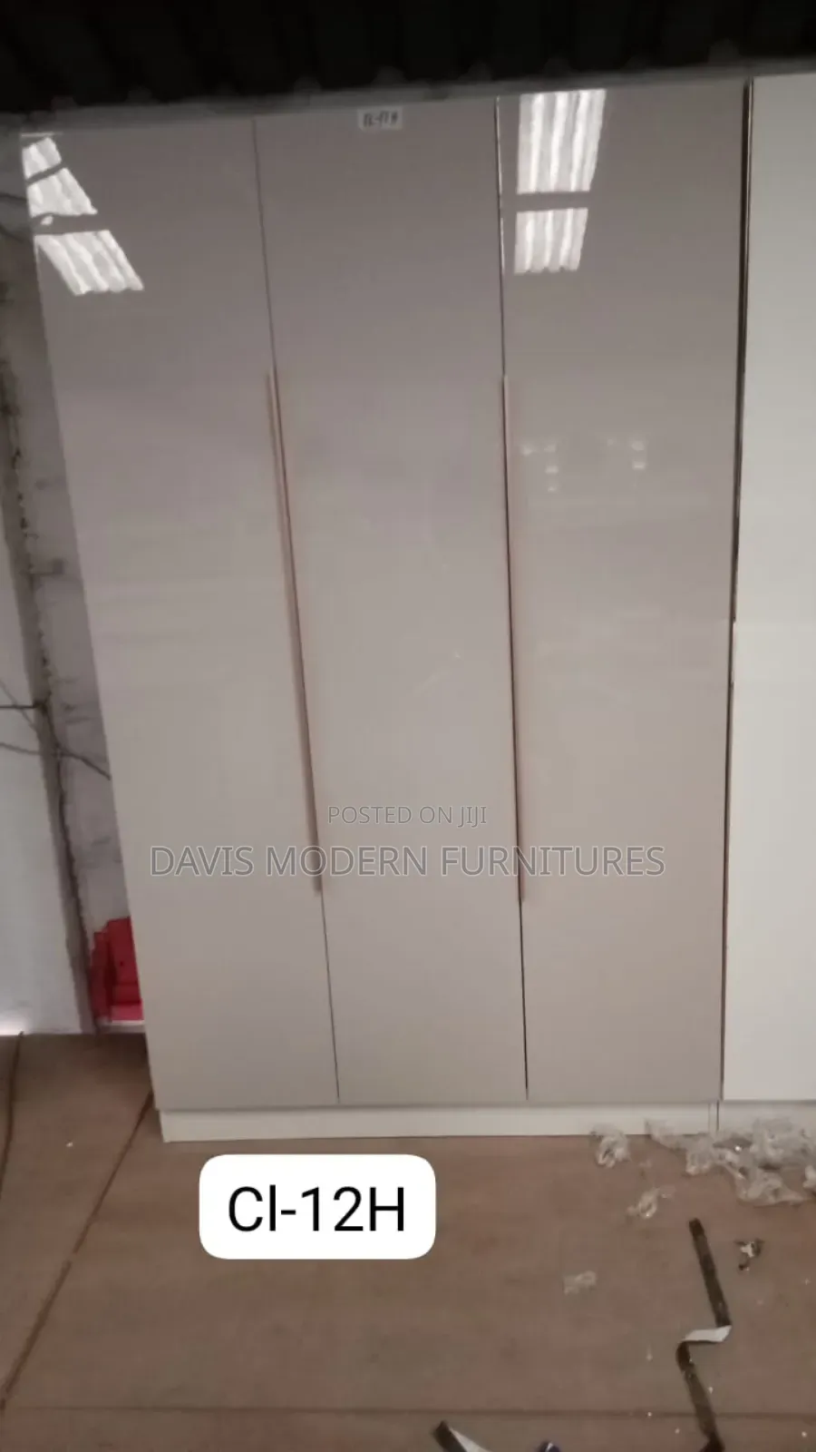 Wordrobe the Second Tall White Cabinet With Sliding Door