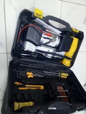 Car Tire Inflator 12v Portable Air Compressor With Gauge Kit