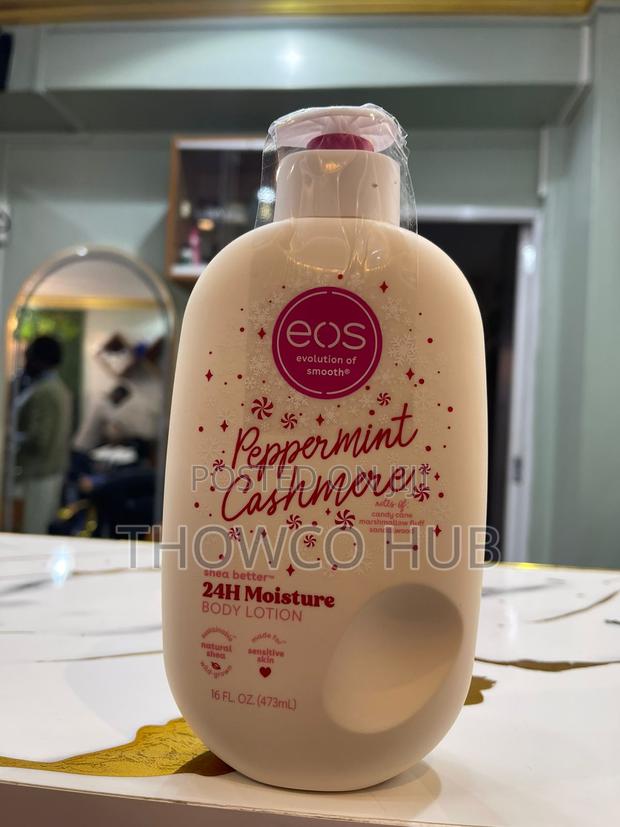 Eos Peppermint Cashmere Shea Better 24h Moisture Body Lotion.