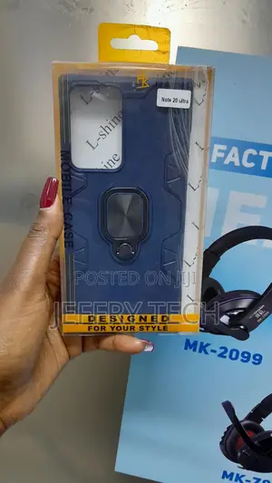 Biktre Samsung Galaxy Note 20 Ultra Ring Resistant Hard Cas-Blue