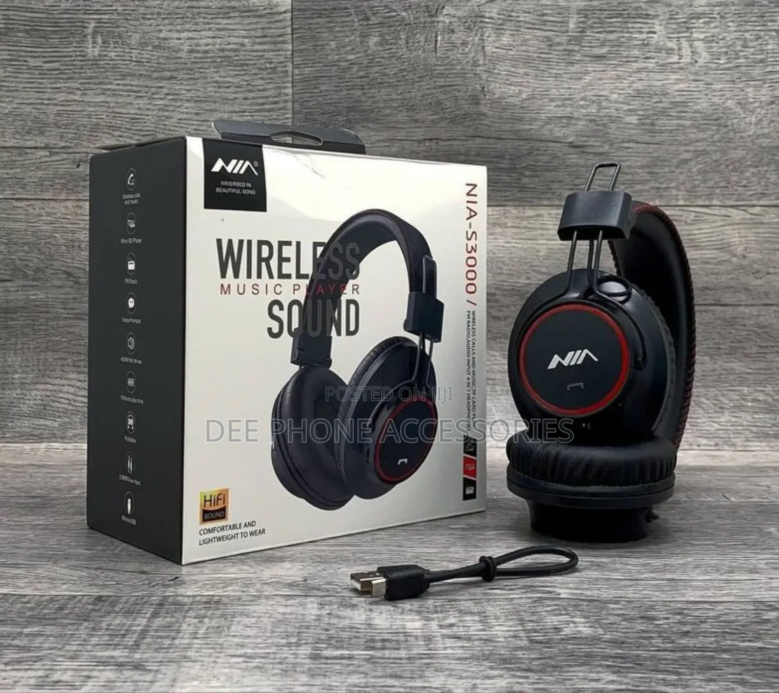 Nia S3000 Over Ear Wireless Headphones