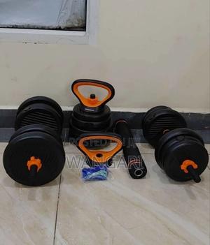 Rubber 6 in 1 50 Kilogrammes Dumbells Set - thumbnail 2
