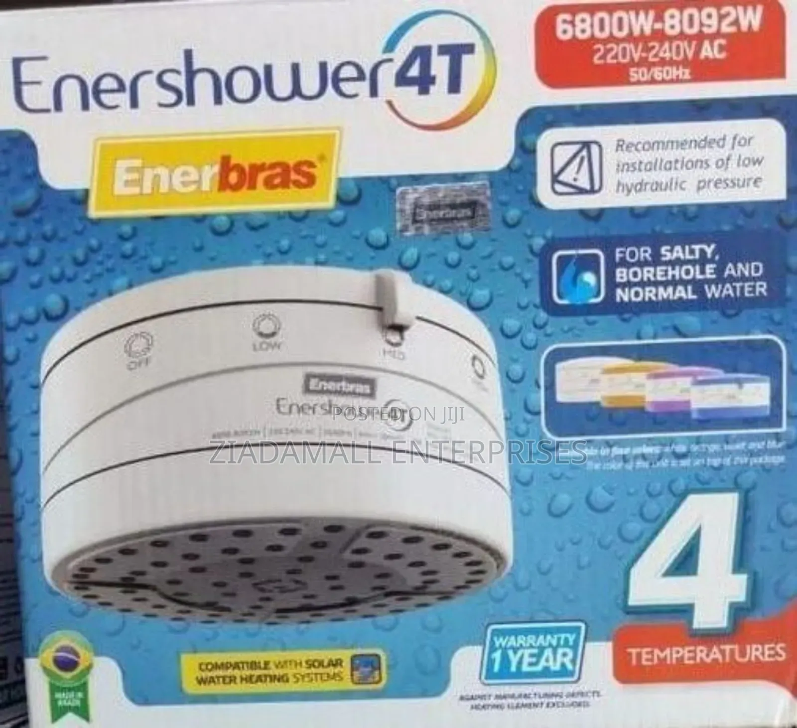Enerbras Enershower 4t – Instant Hot Shower Comfort