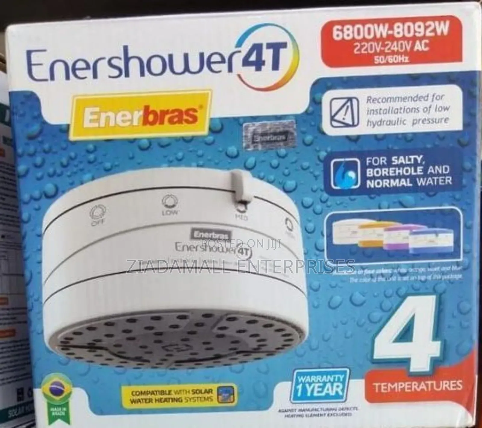 Shower Head Enerbras Enershower 4t – Smart Heating for Everyday Shower