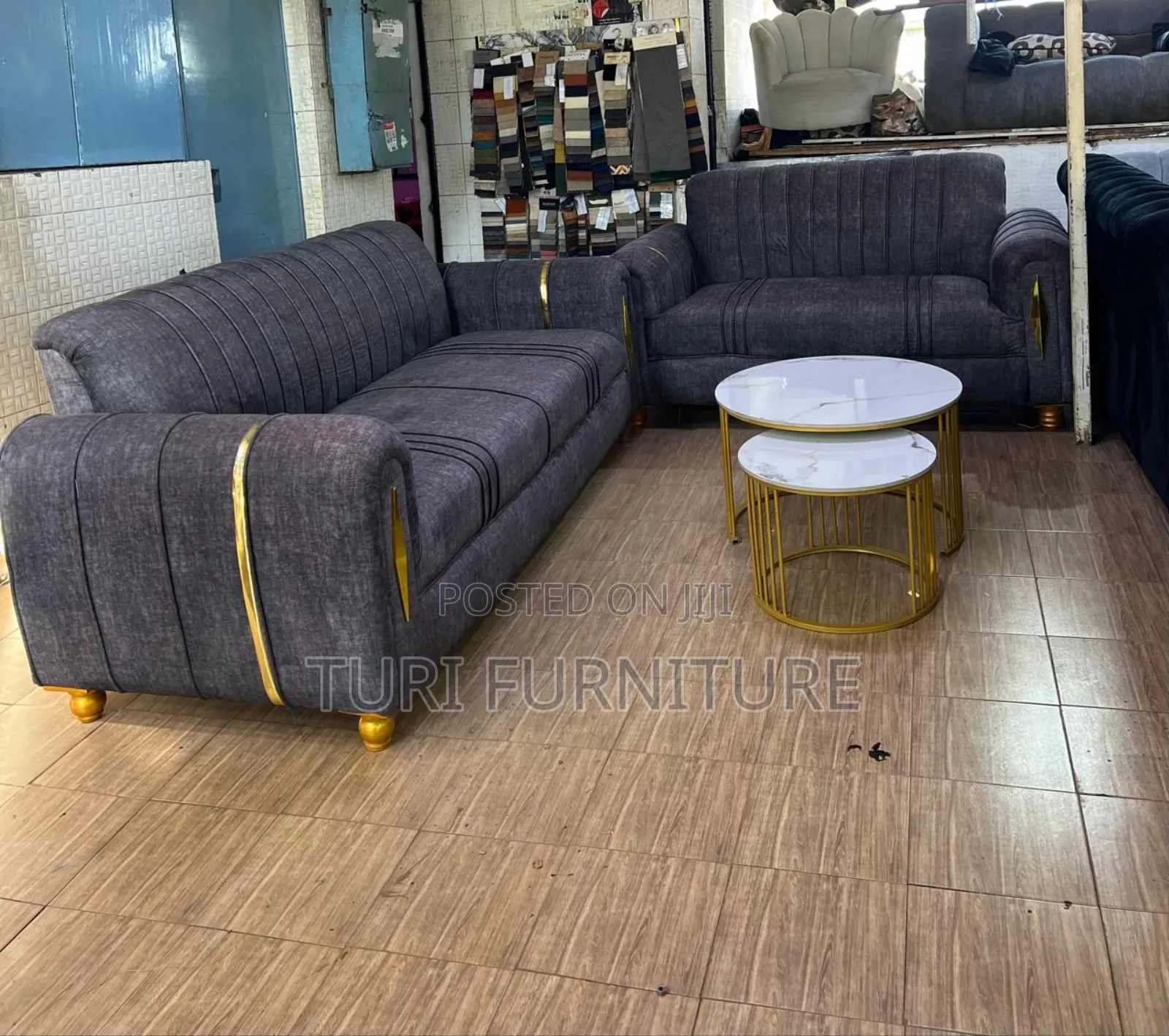 Back Permanent Sofa With Spring Cushions