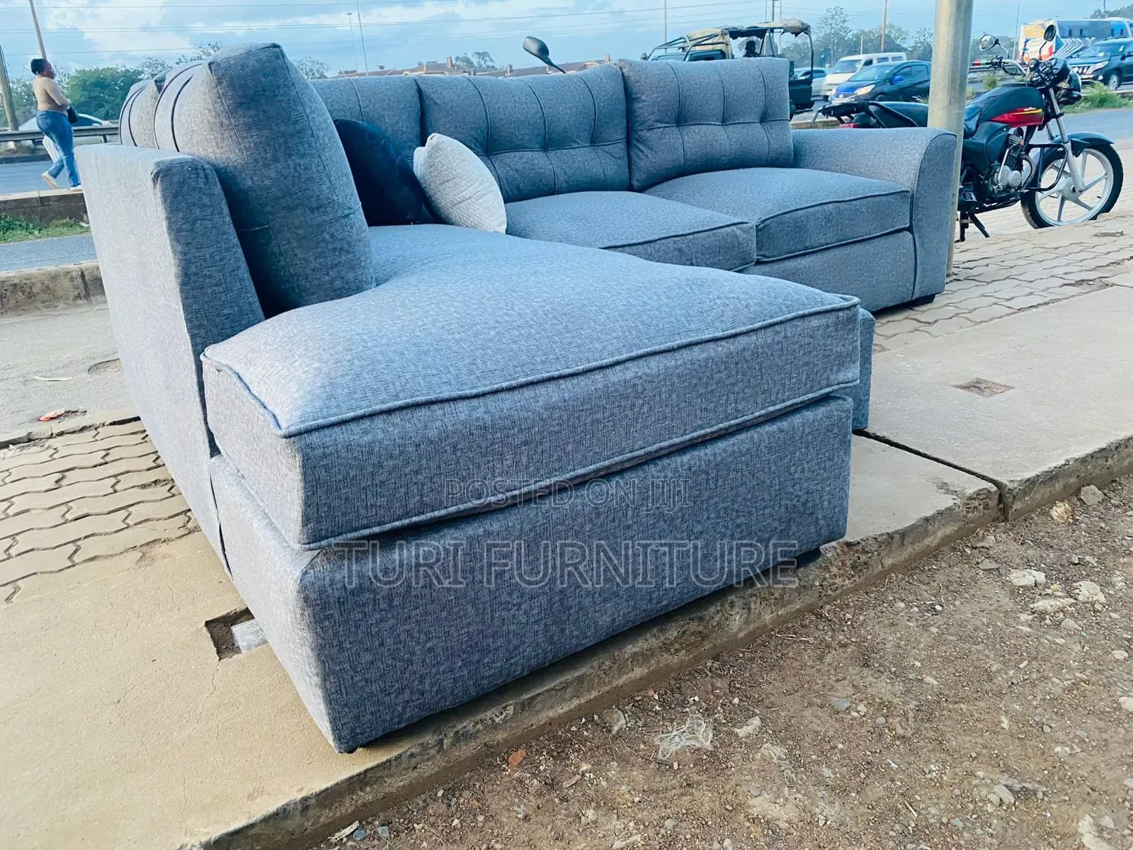 Lshape 6seater Spring Cushions