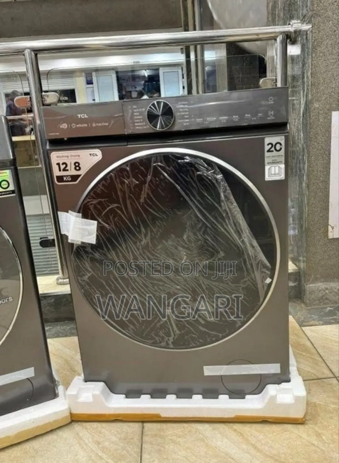 Fully Automatic TCL 12/8 KGS Washing Machine Front Load