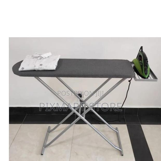 Strong Metallic Ironing Board With Iron Rest Stable Legs