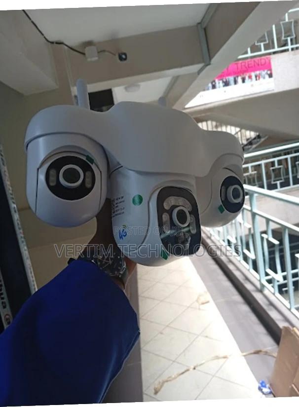 Secured Triple-Lens 4g Solar-Powered Security Camera Full Hd - main view