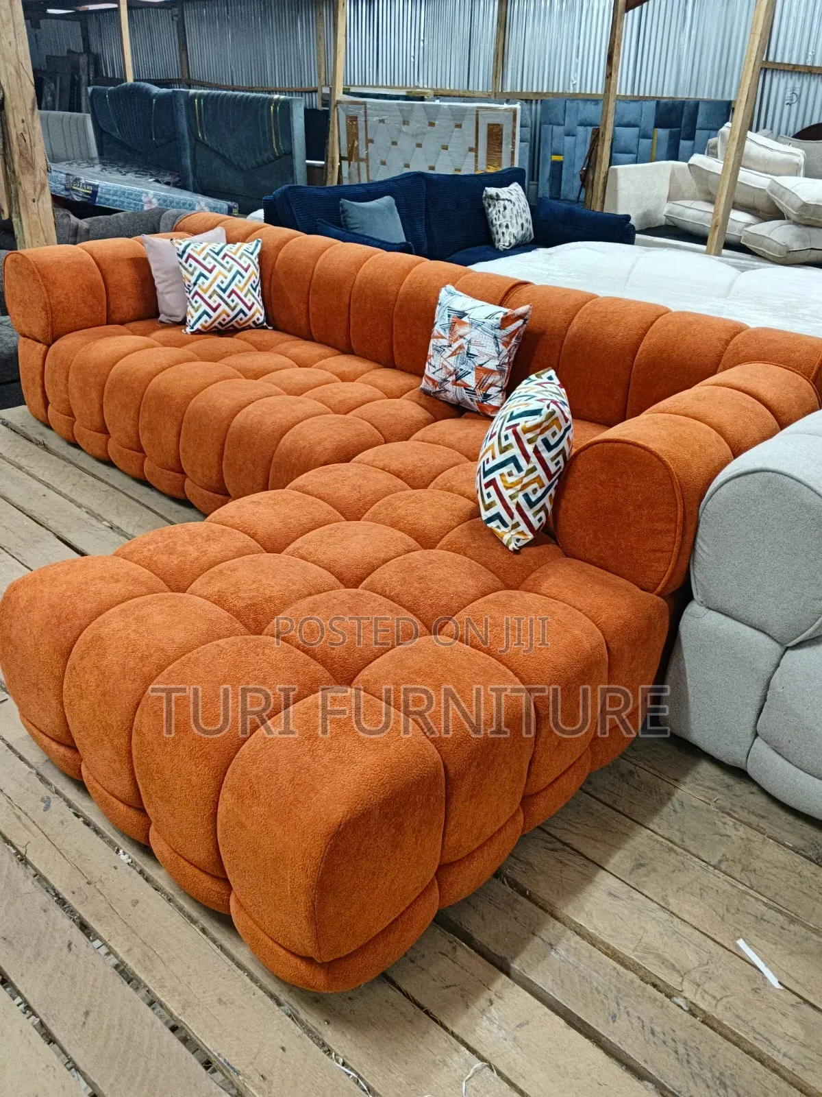 Bubble Black Spring Sofa
