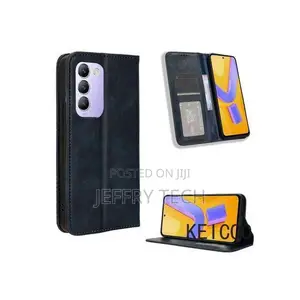 Vivo V40 Lite Leather Flip Cover With Kickstand, Magnetic Closure An