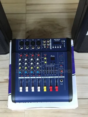 4 Channels Powered Mixer Full Set With 2 JBL Mid Range Speakers