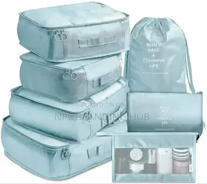 8pcs Luggage Travel Organizers For Suitcase With Toiletry Case (Cn)