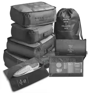 8pcs Luggage Travel Organizers For Suitcase With Toiletry Case (Cn)