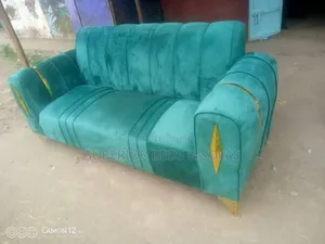Green 3 Seater Sofa (Fabric)