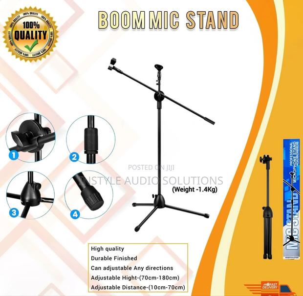 Boom Adjustable Metallic Microphone Stand