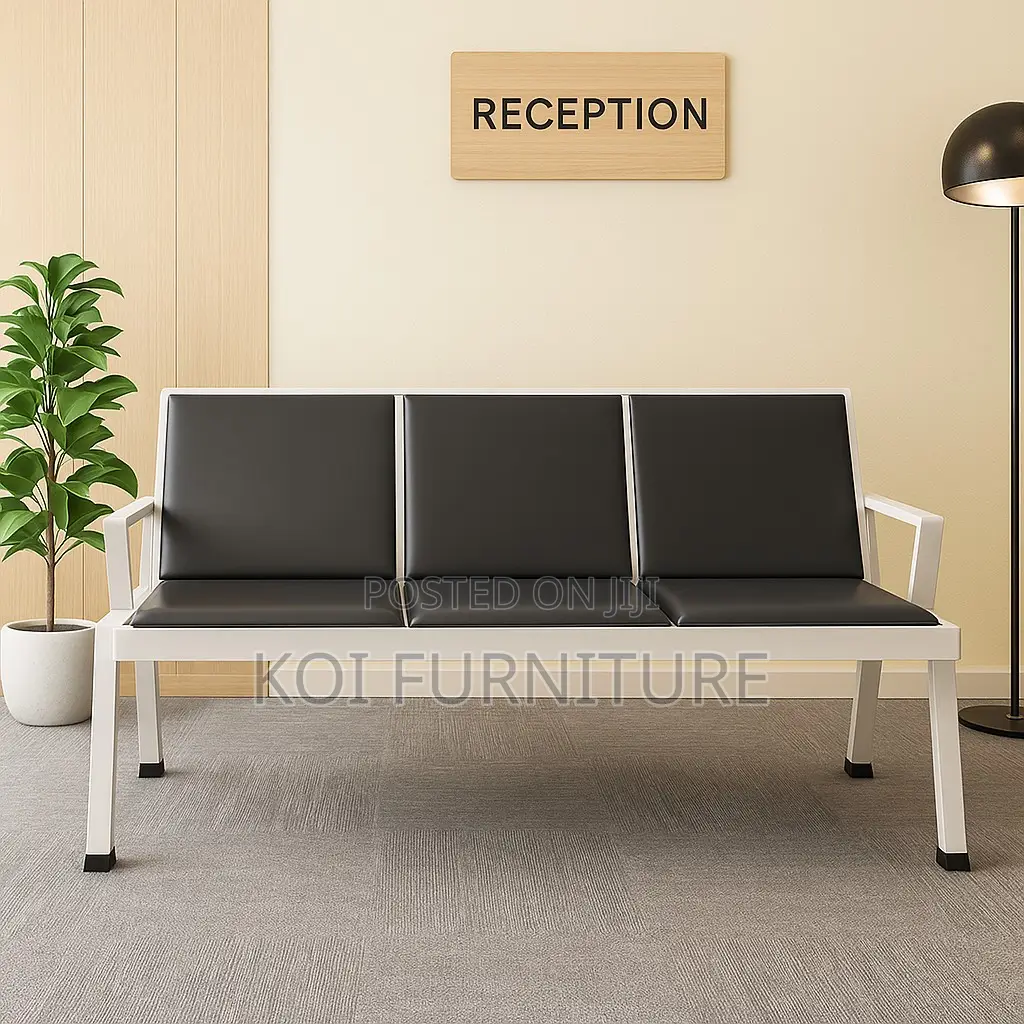 Office Bench : 3-Link Heavy-Duty Waiting Office Bench