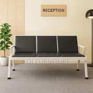 Office Bench : 3-Link Heavy-Duty Waiting Office Bench