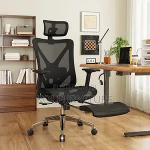 Office Chair : Orthopedic High-Back Ergonomic Chair With Footrest,