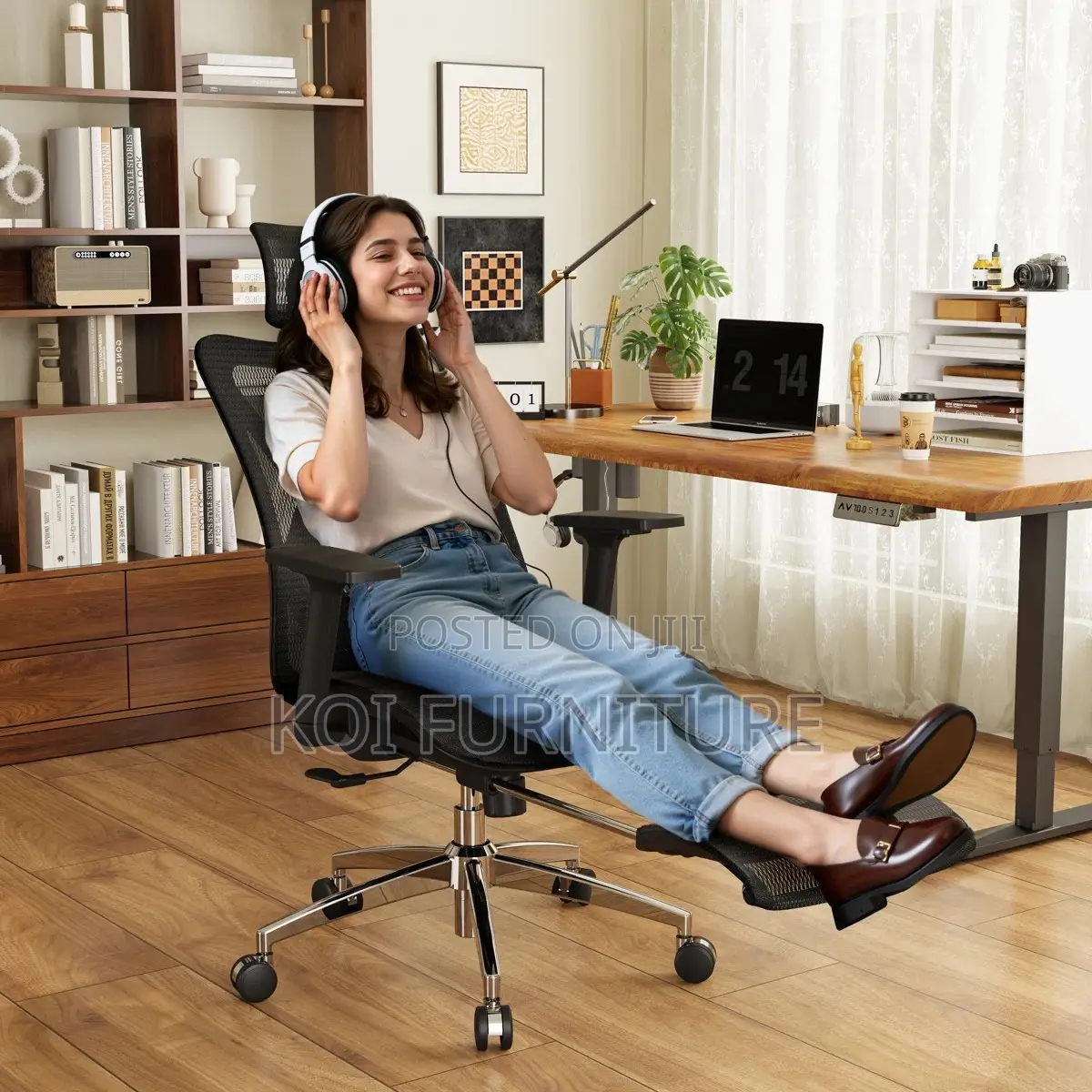 Office Chair : Orthopedic High-Back Ergonomic Chair With Footrest,