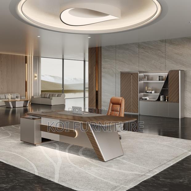 Office Desk : 1.8m Modern Luxury Executive Office Desk Set - thumbnail 4