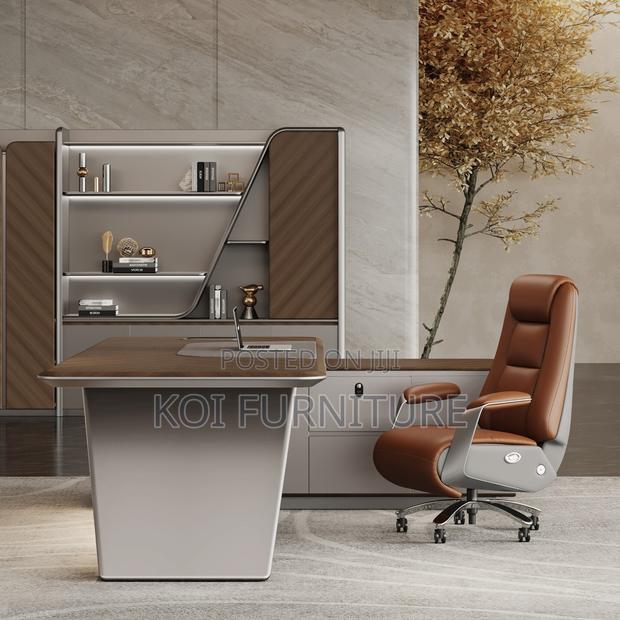 Office Desk : 1.8m Modern Luxury Executive Office Desk Set - thumbnail 5
