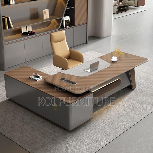 Office Desk : 1.8m Modern Luxury Executive Office Desk Set - thumbnail 11