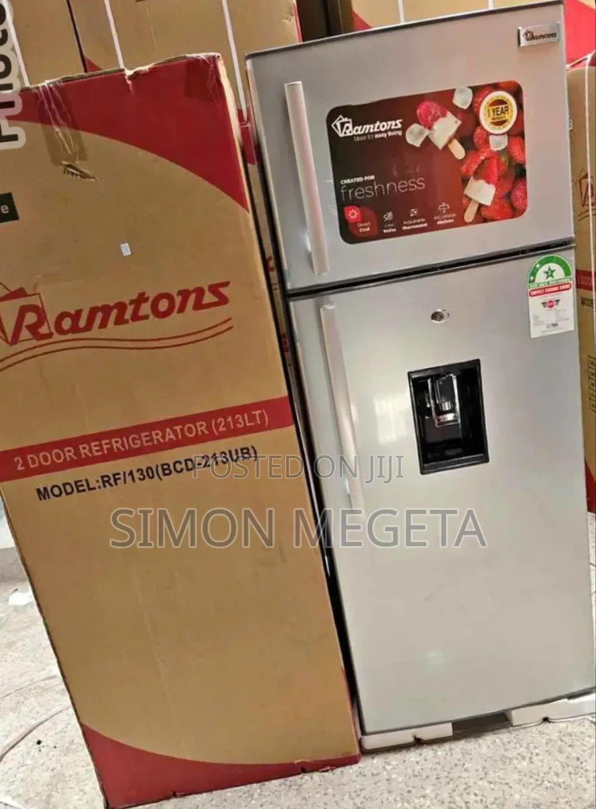Double Door Gray Fridge Ramtons New New Stock Arrivals 204l