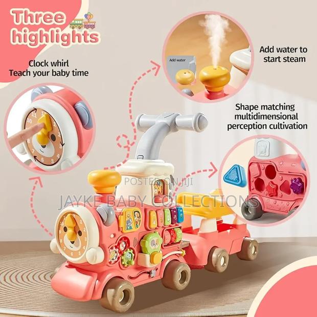 5-in-1 Baby Walker Train – Helps Babies Learn to Walk Play - thumbnail 5