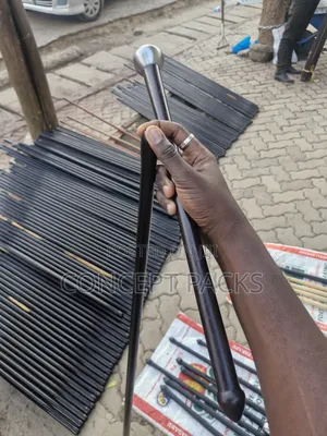 Ebony Wood Maasai Rungu With Steel Top