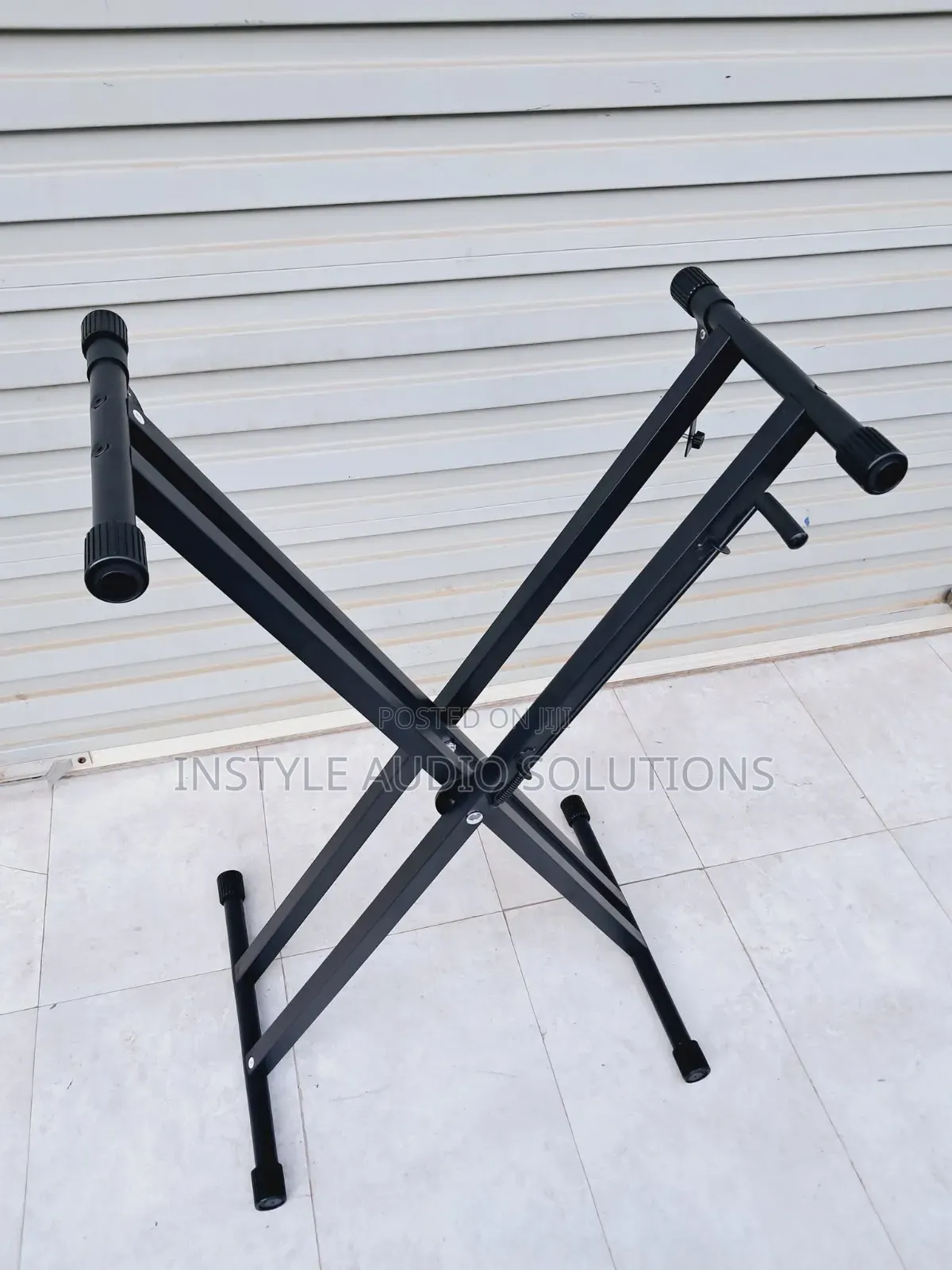 Adjustable Metallic Keyboard Double Stand
