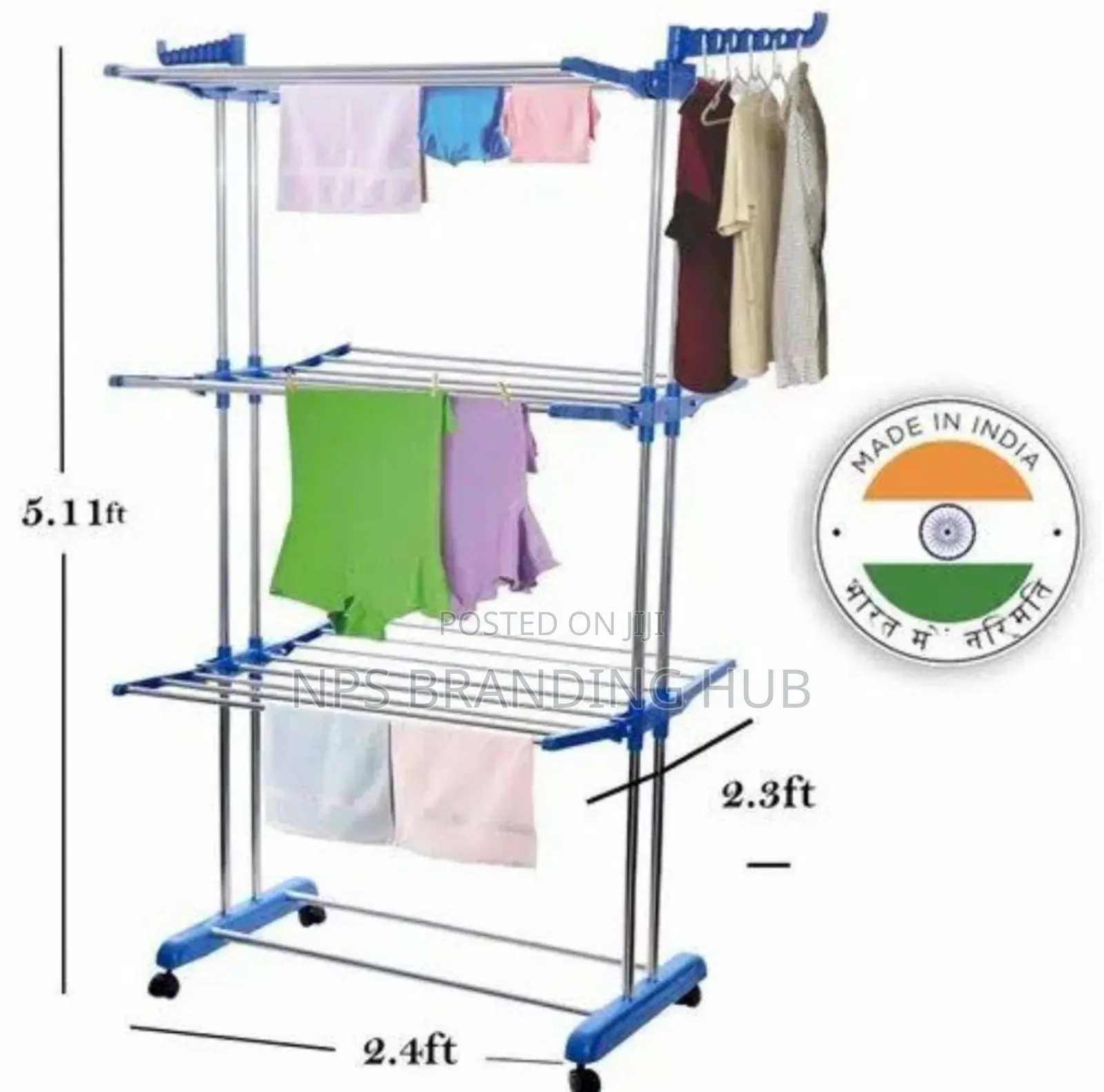 Detachable 50kg 3 Layer Cloth Hanger Rack Stand Cn