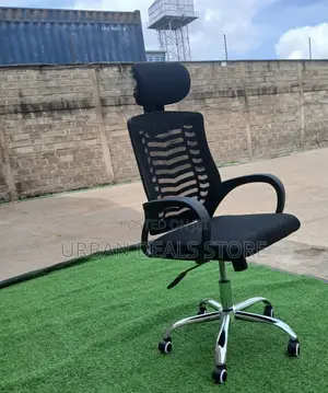 Secretarial Mesh Office Chair With Headrest