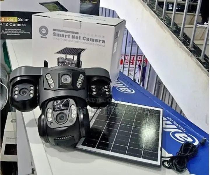 4g V380 Pro Solar Powered Triple Lens Camera