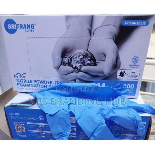 Nitrile Powder Free Blue Gloves - thumbnail 2