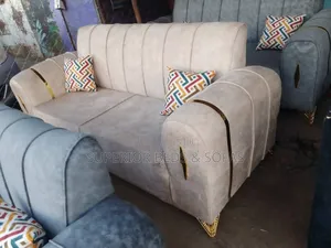 Cream 3 Seater Sofa (With Pillows)