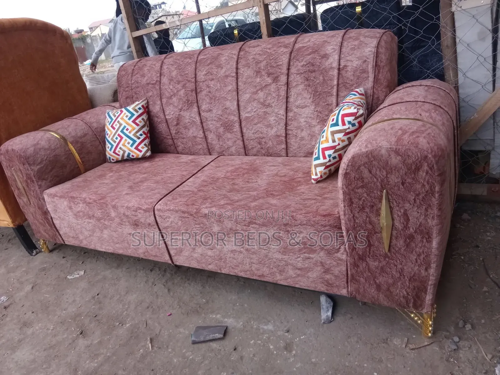 Rose Velvet 3 Seater Sofa