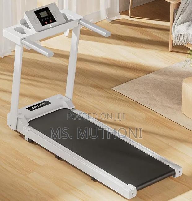 White Foldable Walking Pad / Treadmill Ft Bluetooth Connectivity. - thumbnail 2