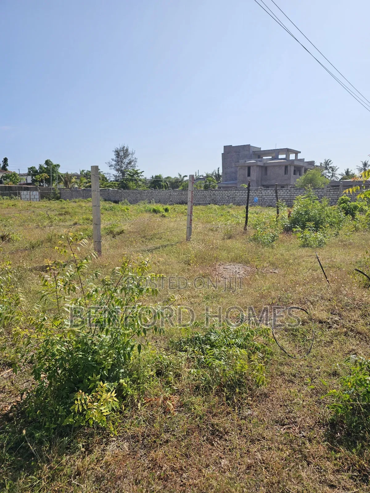 Quarter Acre Piece of Land With Perimeter Wall Fence on Sale Shanzu