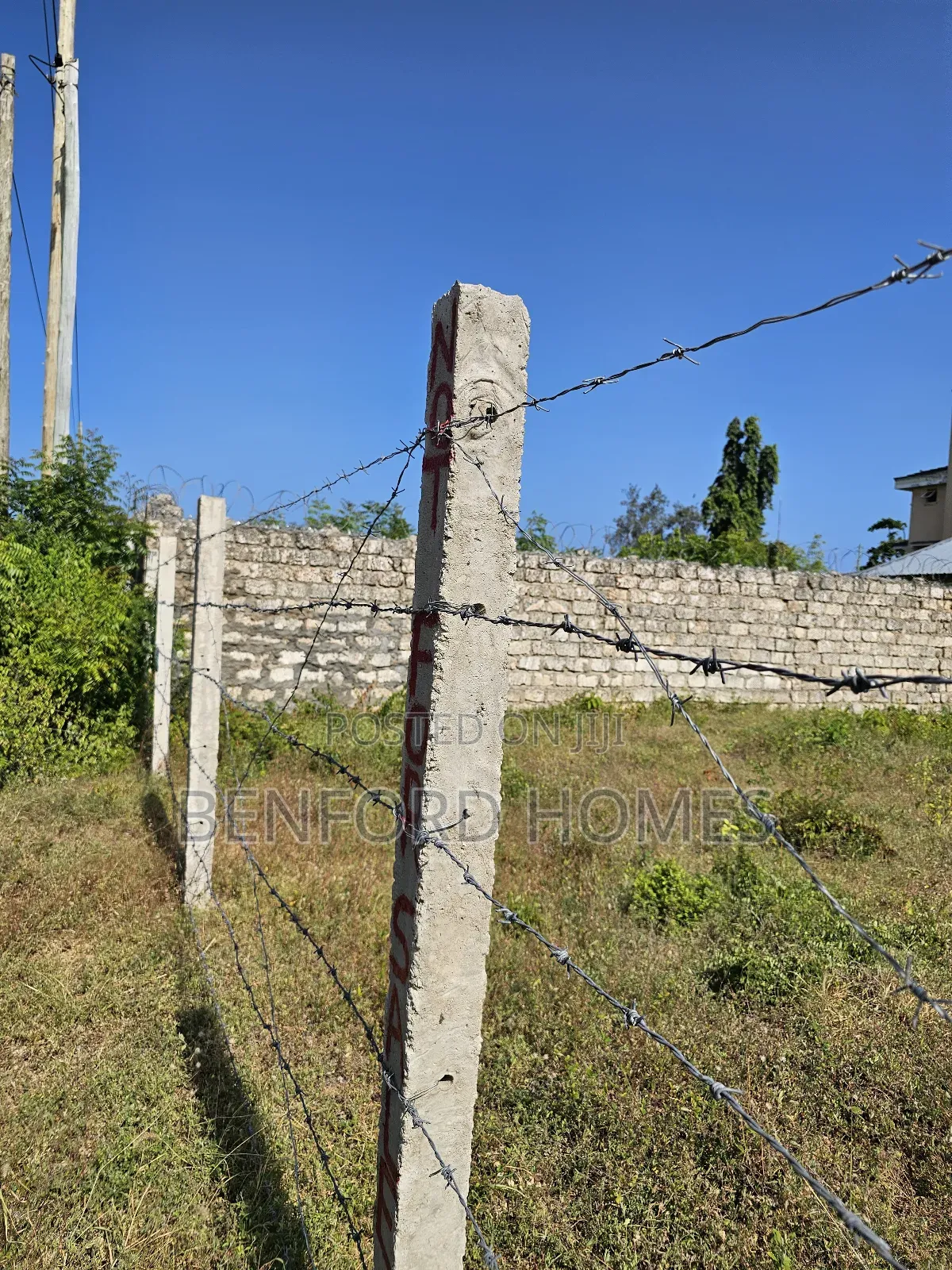 Quarter Acre Piece of Land With Perimeter Wall Fence on Sale Shanzu